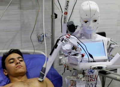 روباتی در مصر که آزمایش کرونا می گیرد