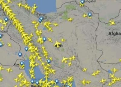 افزایش 64 درصدی پروازهای عبوری از آسمان ایران
