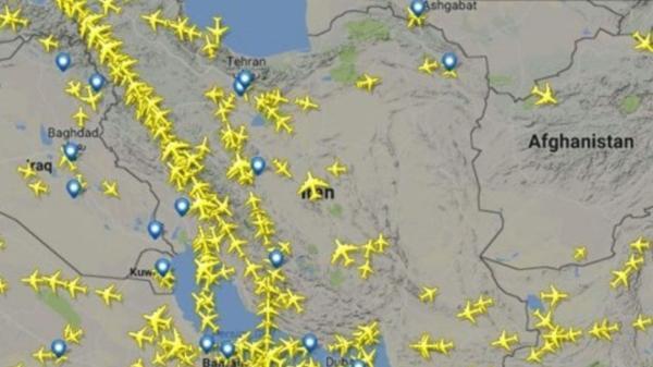 افزایش 64 درصدی پروازهای عبوری از آسمان ایران