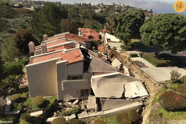 رانش زمین خانه های مجلل جنوب کالیفرنیا را از بین برد